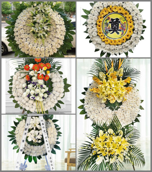江苏扬州高邮市周山镇志光村花圈速递